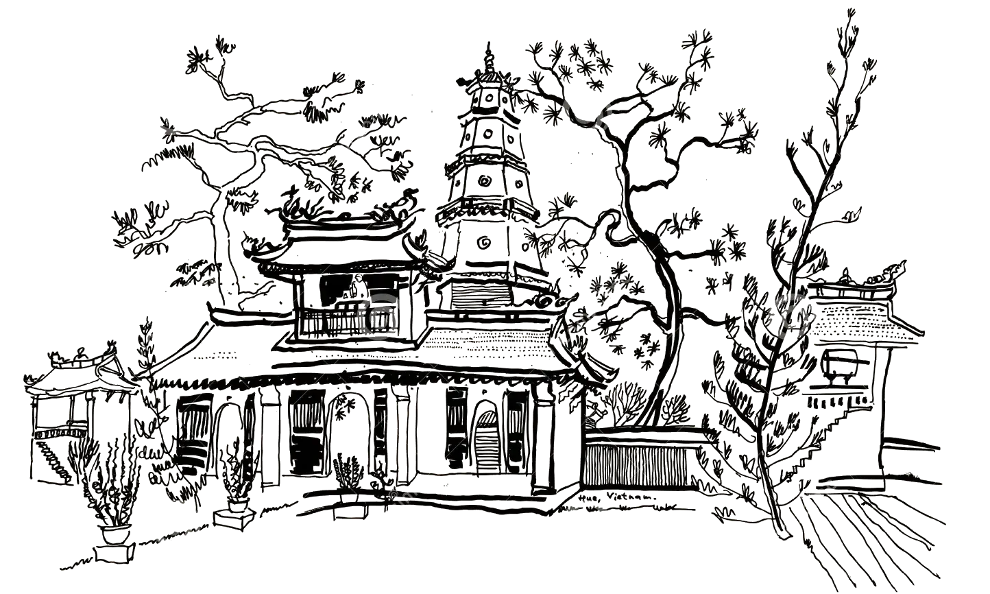 hue-vietnam-southeast-asia-thien-mu-pagoda-vintage-hand-drawn-postcard-historic-temple-religious-building-former-imperial-capital-218959755